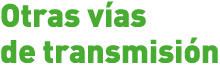 Otras vías de transmisión